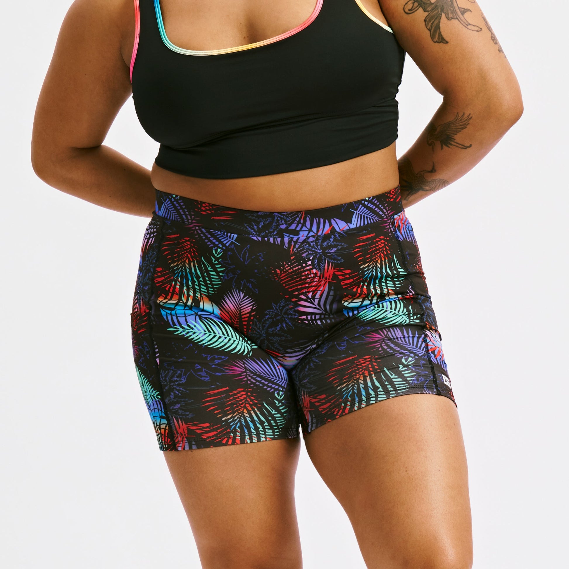 TomboyX Swim 4.5" Shorts - Palm Dreams