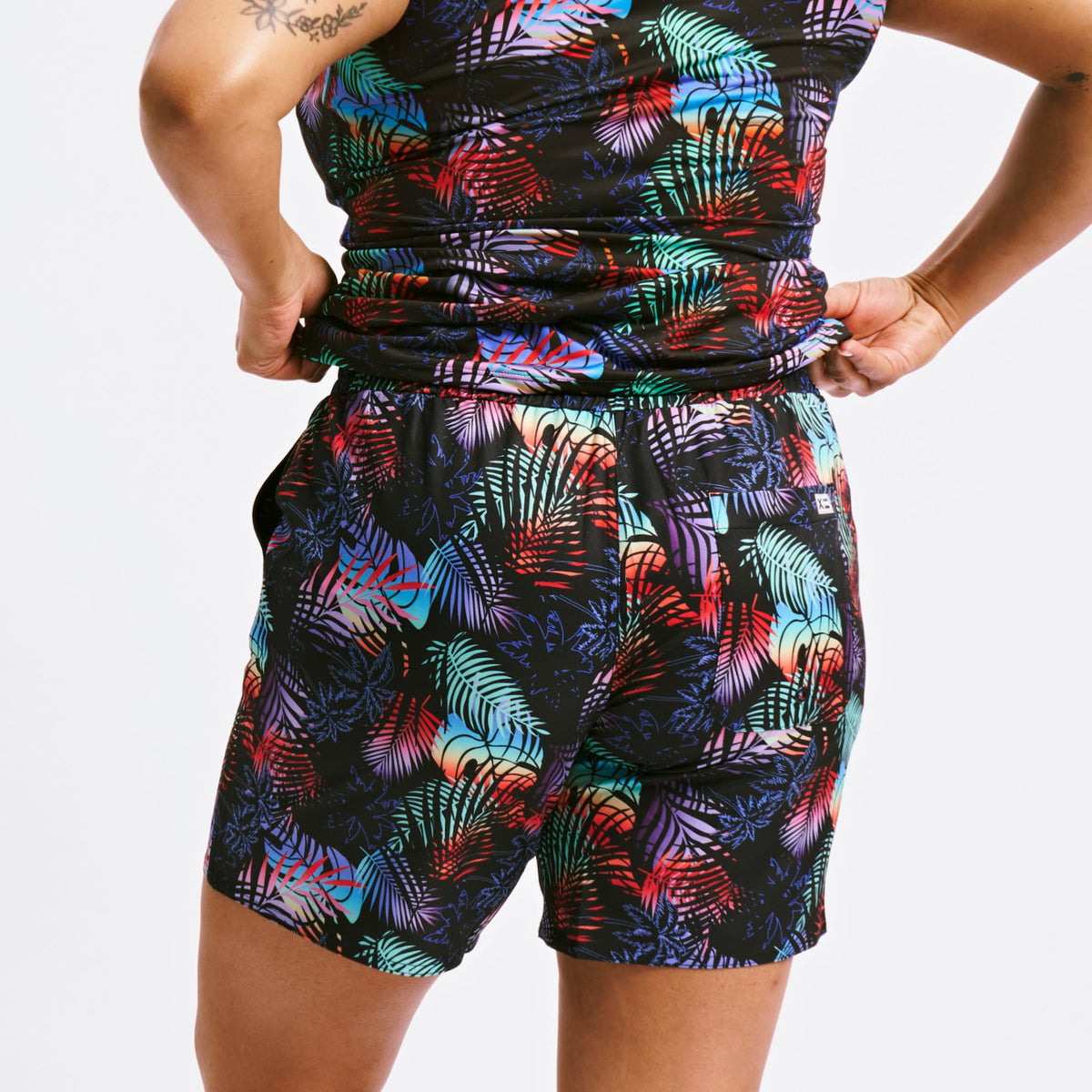 TomboyX Swim 7" Heritage Board Shorts Heavy Weight - Palm Dreams