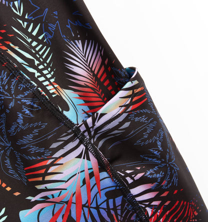 TomboyX Swim 9" Shorts with Pocket - Palm Dreams