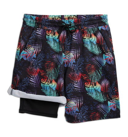 TomboyX Swim 9" Lined Board Shorts Heavy Weight- Palm Dreams
