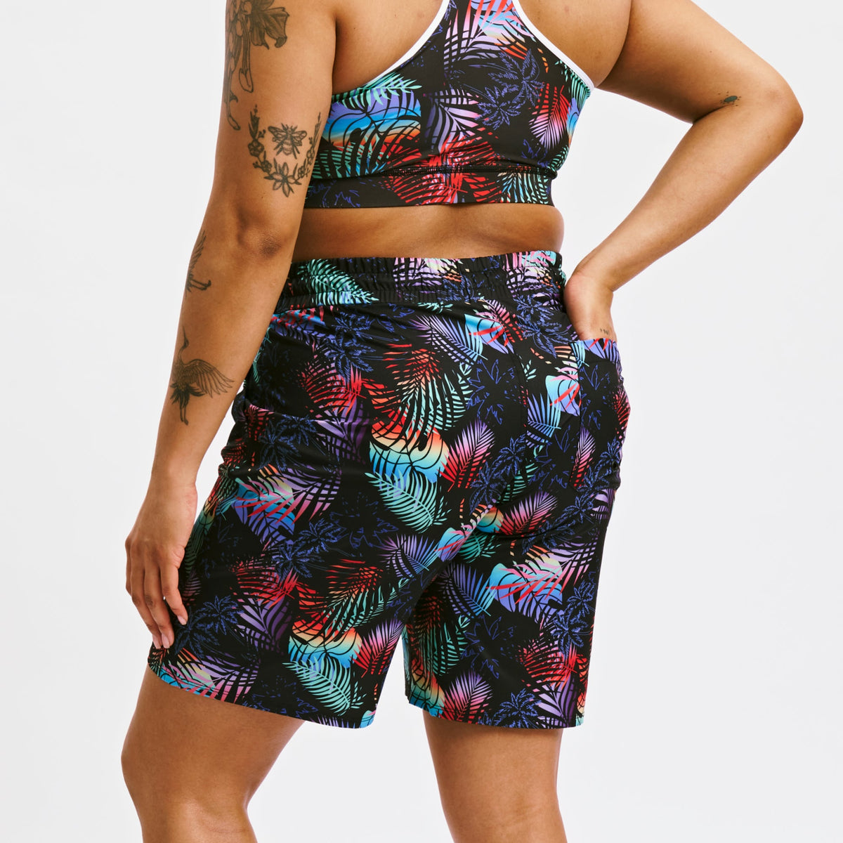 TomboyX Swim 9" Lined Board Shorts Heavy Weight- Palm Dreams