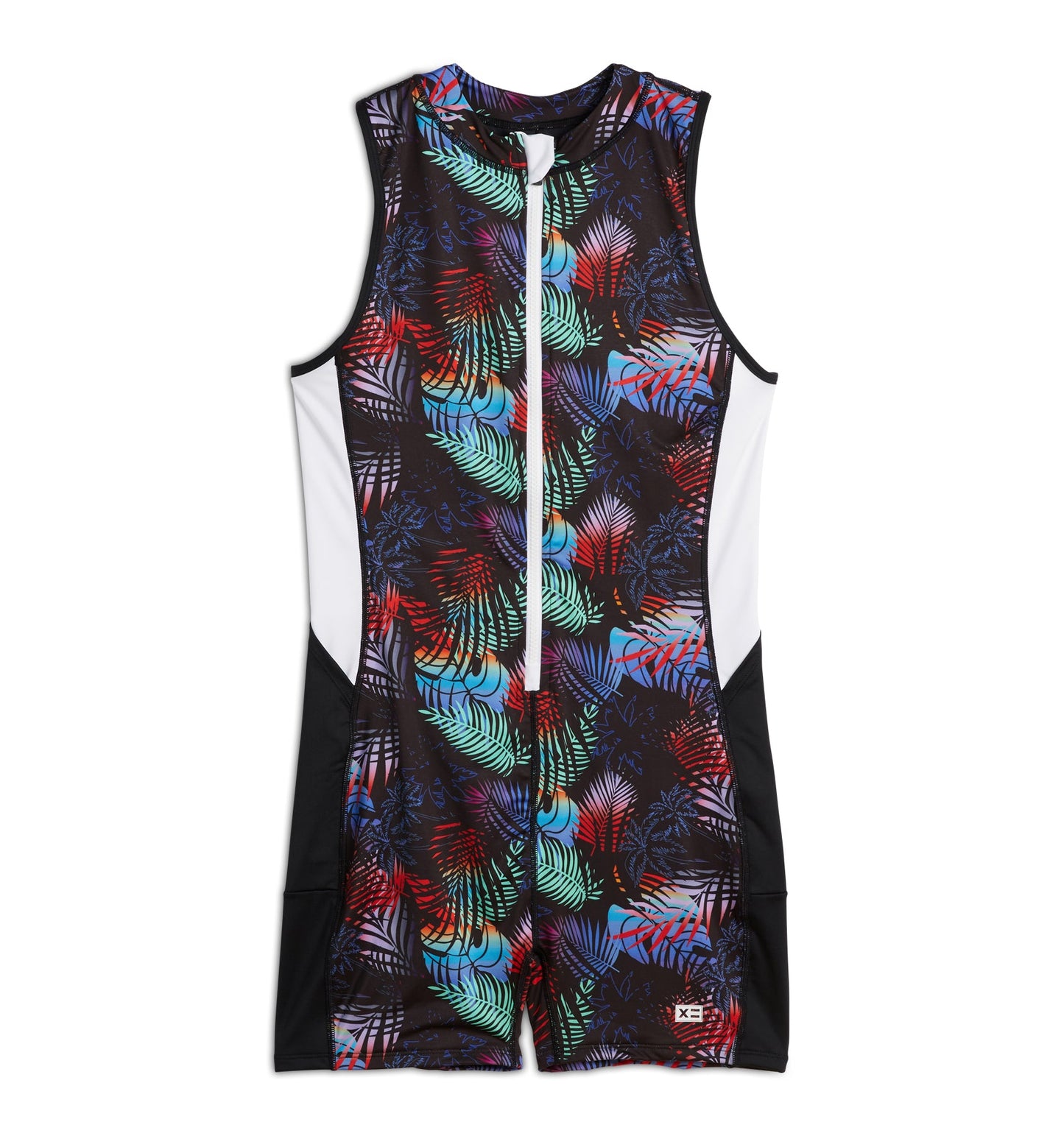 TomboyX Swim 4.5" Zip Up Unisuit - Palm Dreams