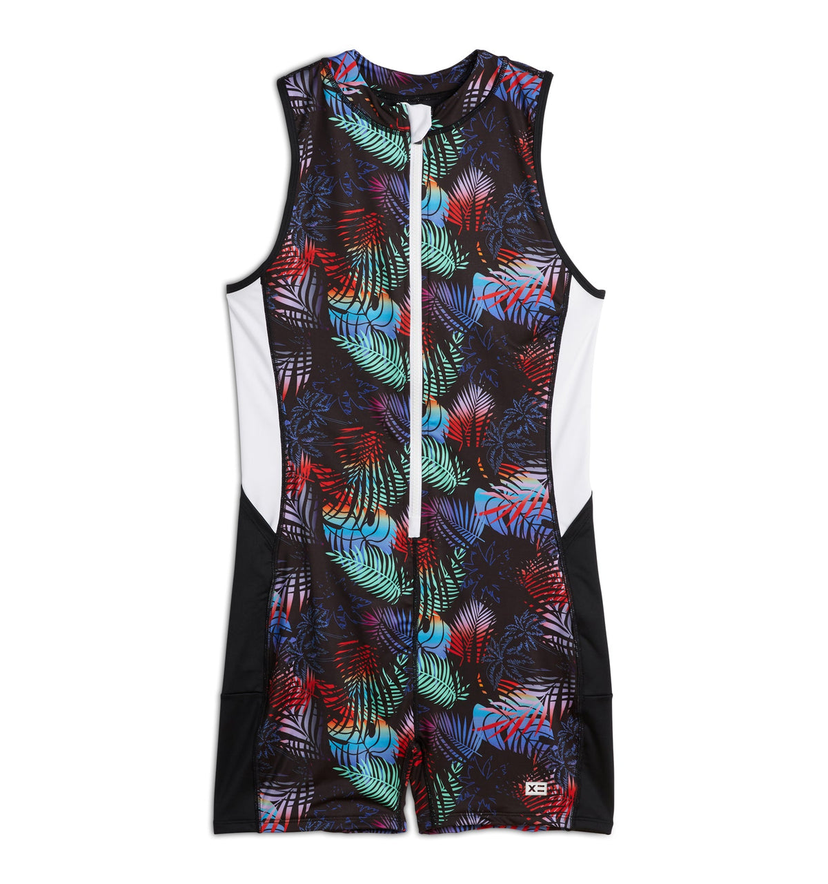 TomboyX Swim 4.5" Zip Up Unisuit - Palm Dreams
