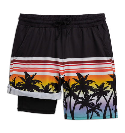 TomboyX Swim 9" Lined Board Shorts Heavy Weight - Hawaiian Heat
