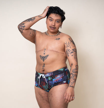 TomboyX Swim Packing Brief - Palm Dreams