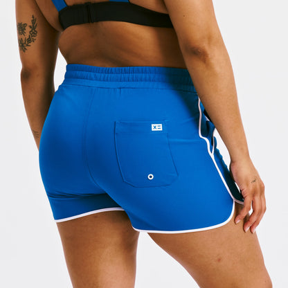 TomboyX Swim 2.5" High Waisted Board Shortie - Marina Blue