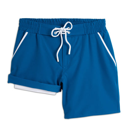 TomboyX Swim 7" Heritage Board Shorts Heavy Weight - Marina Blue