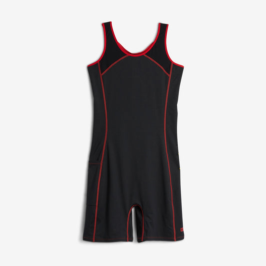 TomboyX Swim 6" Racerback Unisuit - Red Edge