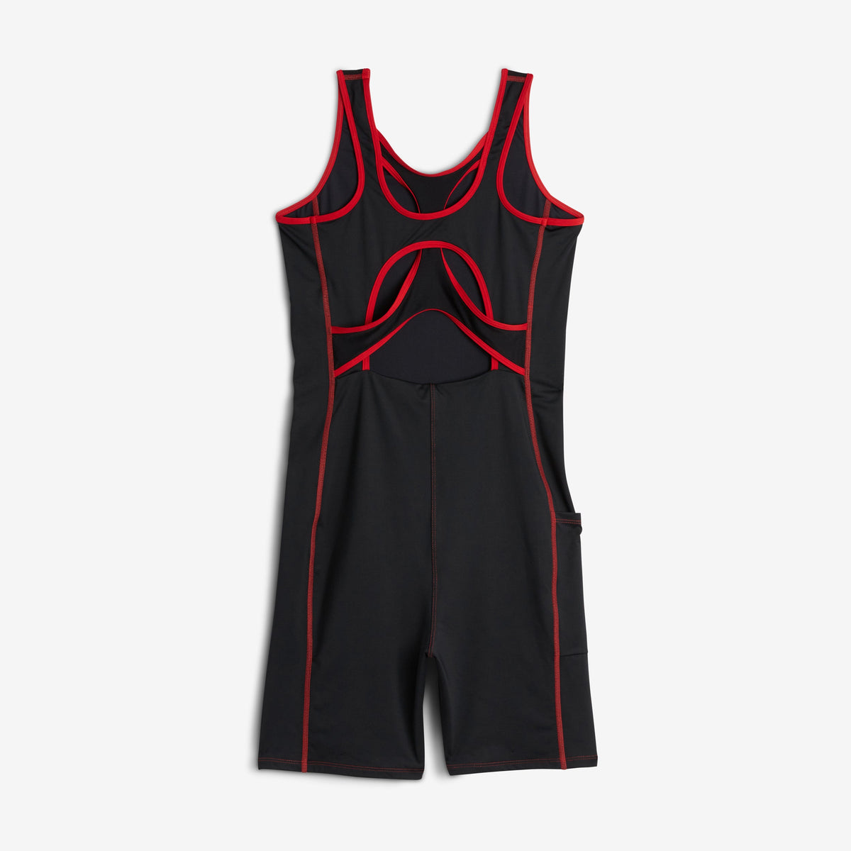TomboyX Swim 6" Racerback Unisuit - Red Edge