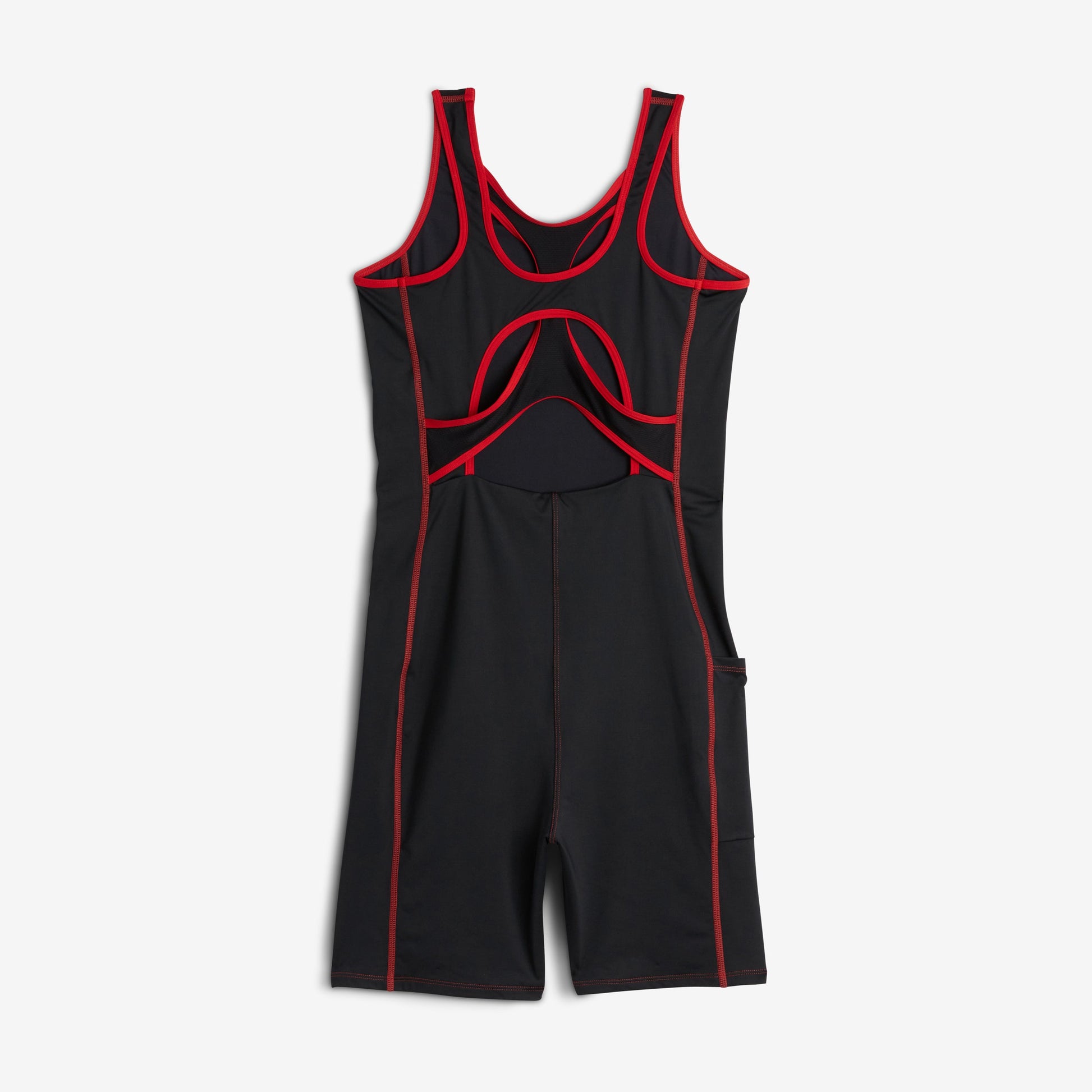 TomboyX Swim 6" Racerback Unisuit - Red Edge