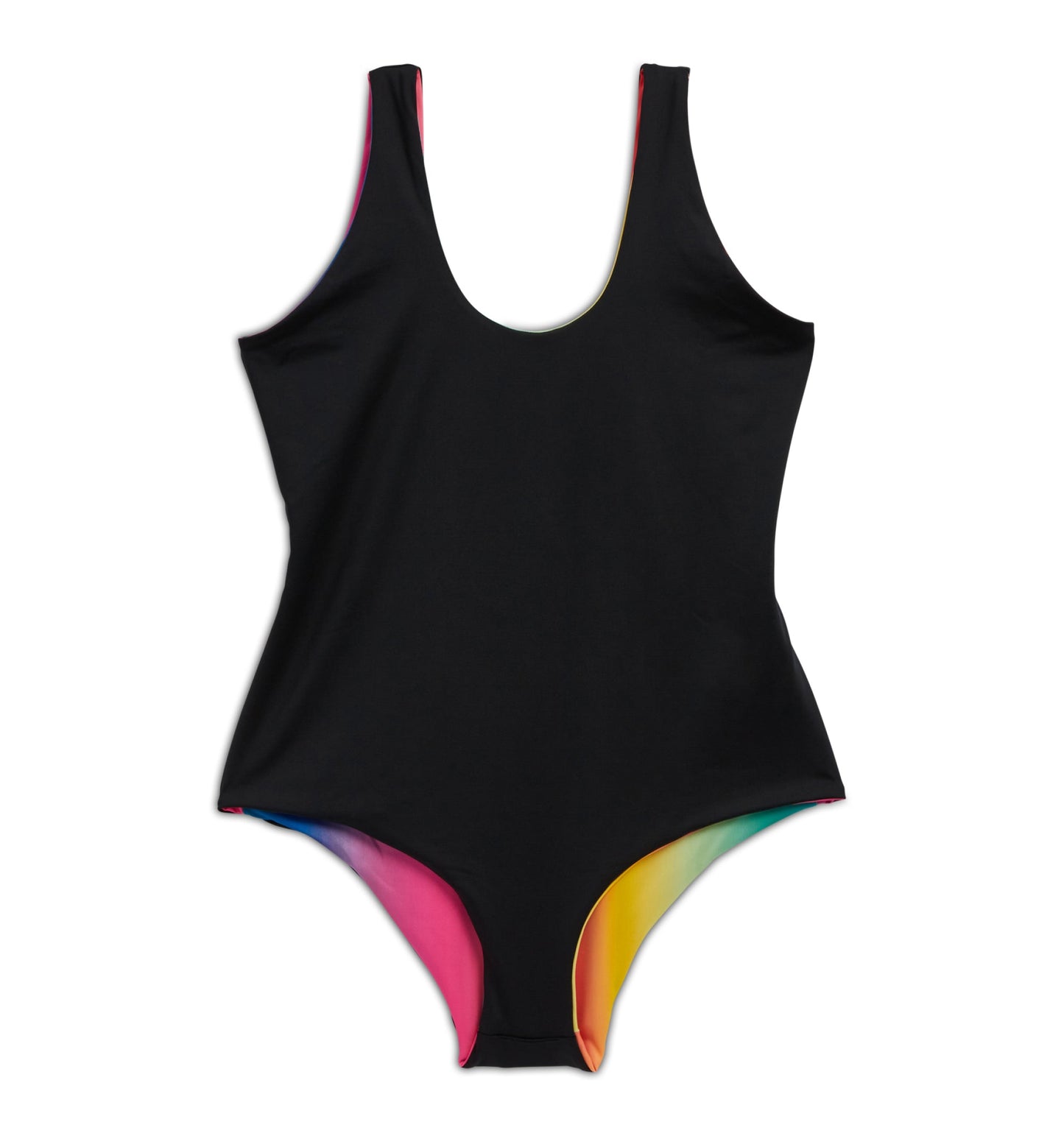 TomboyX Swim Reversible One-Piece - Melting Rainbow