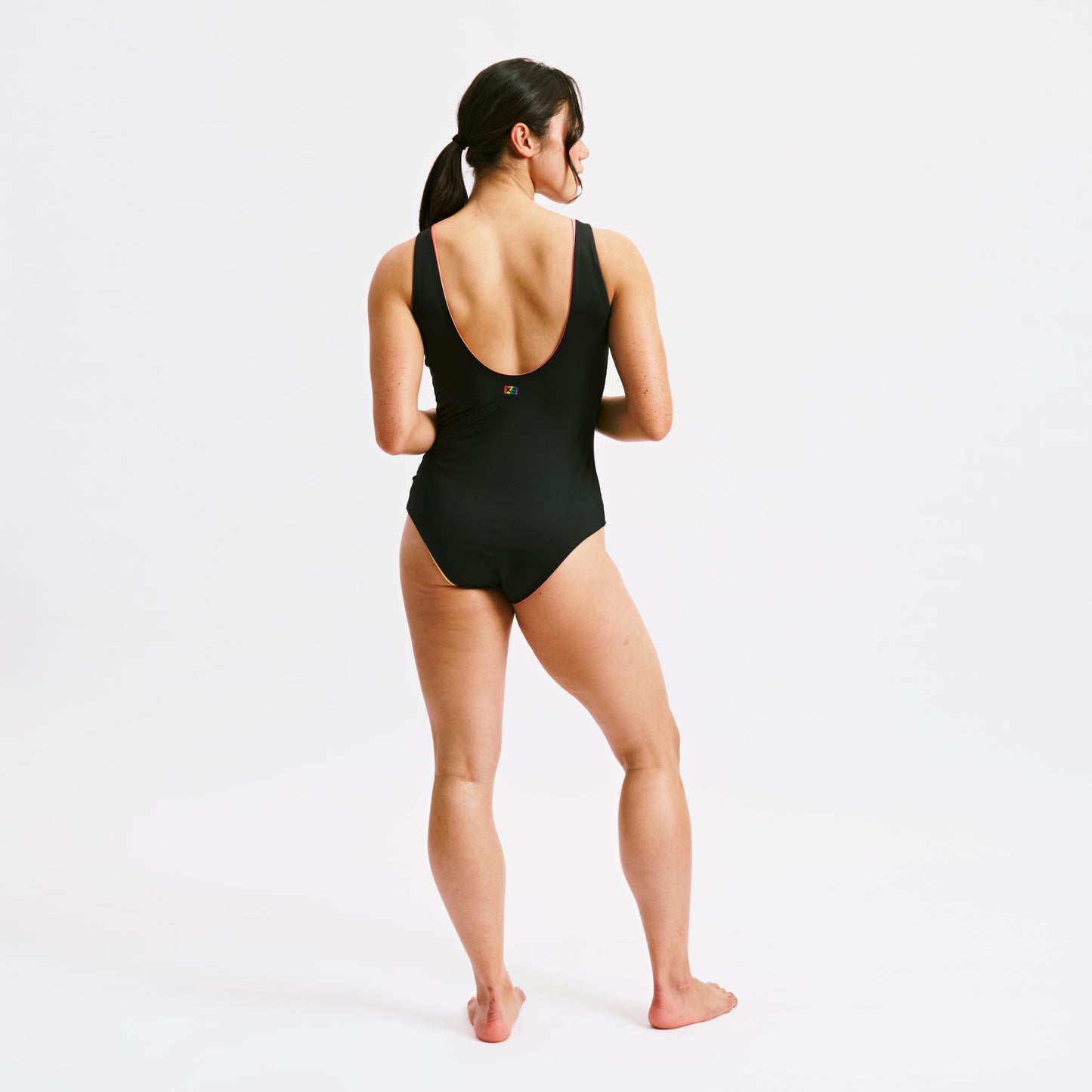 TomboyX Swim Reversible One-Piece - Melting Rainbow