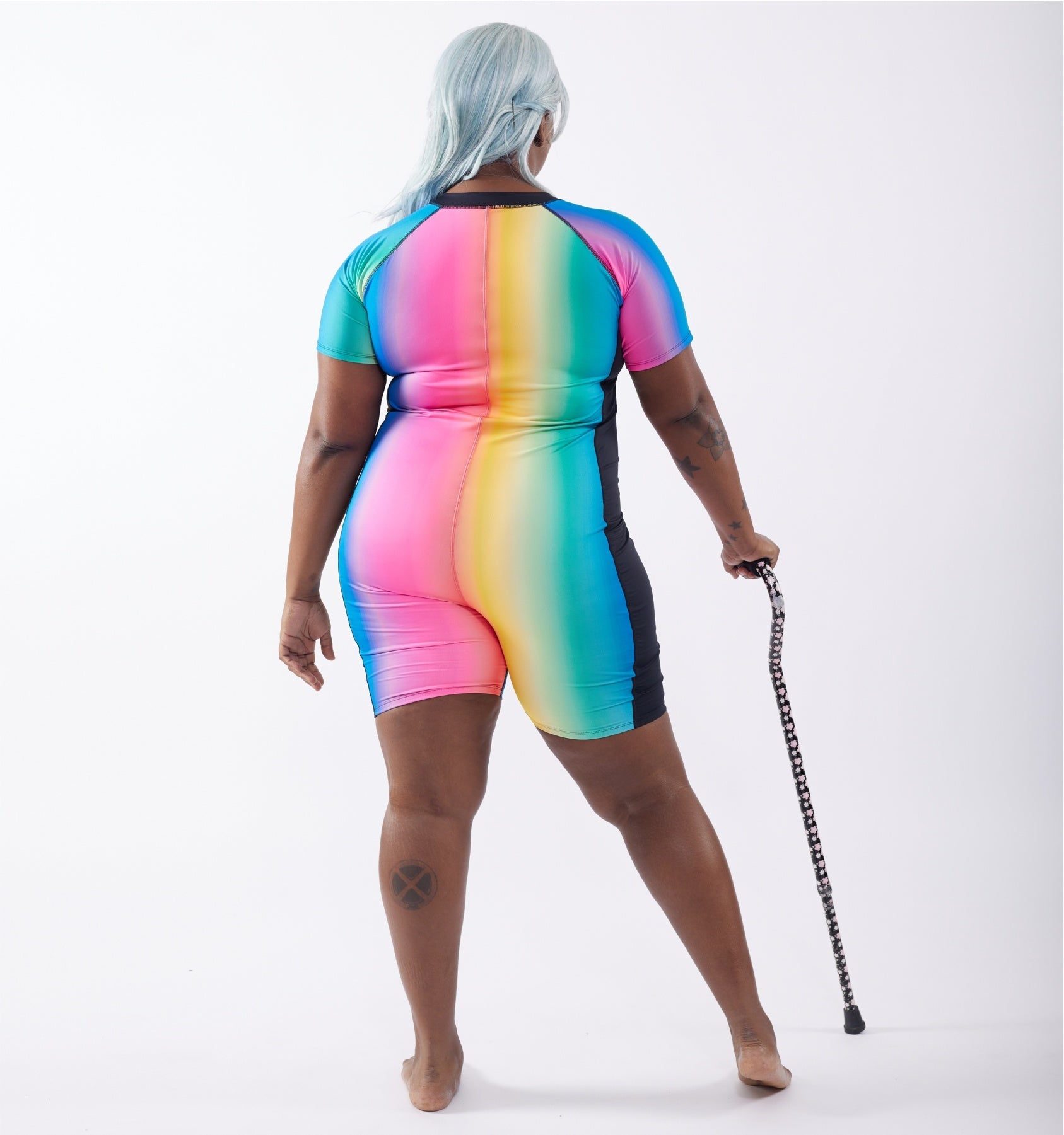 TomboyX Swim 6" Unisuit - Melting Rainbow