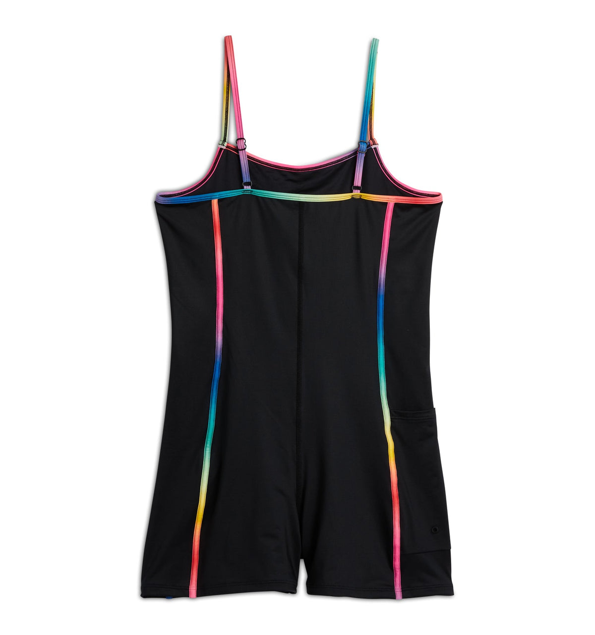 TomboyX Swim 3.5" Skinny Strap Unisuit - Black Rainbow Ombre