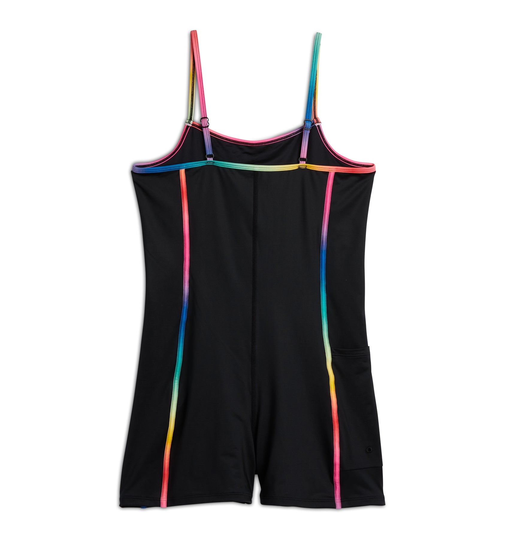 TomboyX Swim 3.5" Skinny Strap Unisuit - Black Rainbow Ombre