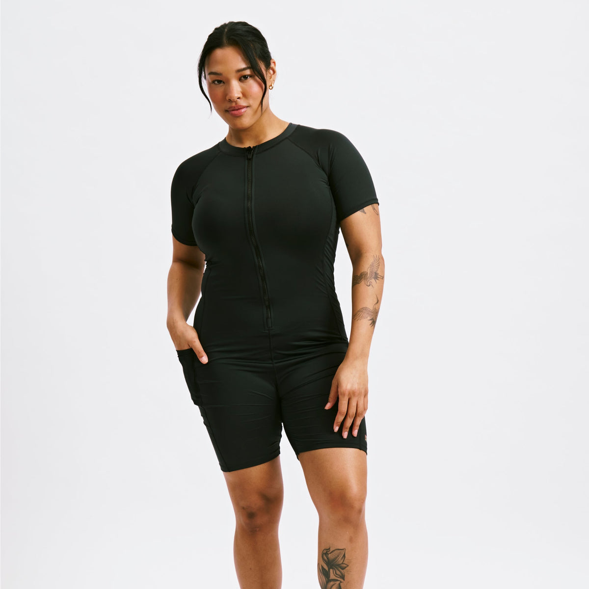 TomboyX Swim 6" Unisuit - Black