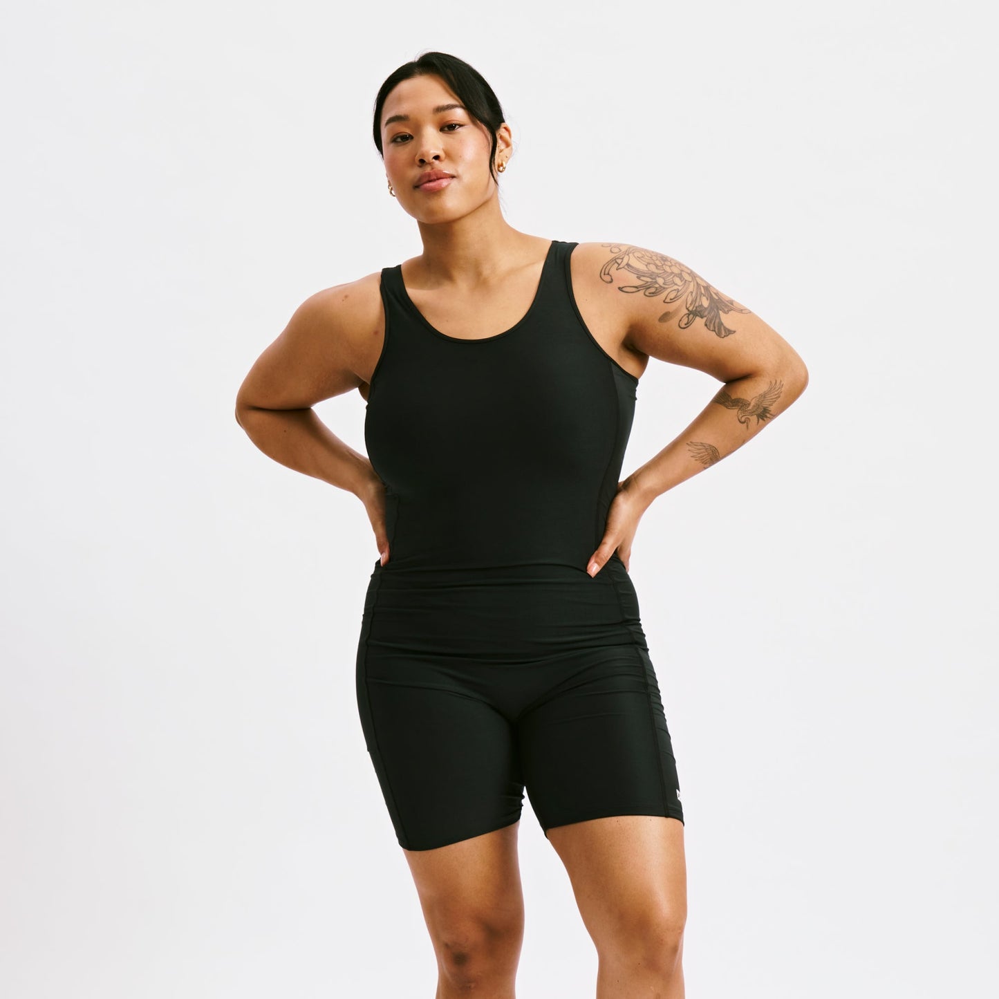 TomboyX Swim 6" Reversible Sleeveless Unisuit - Palm Dreams