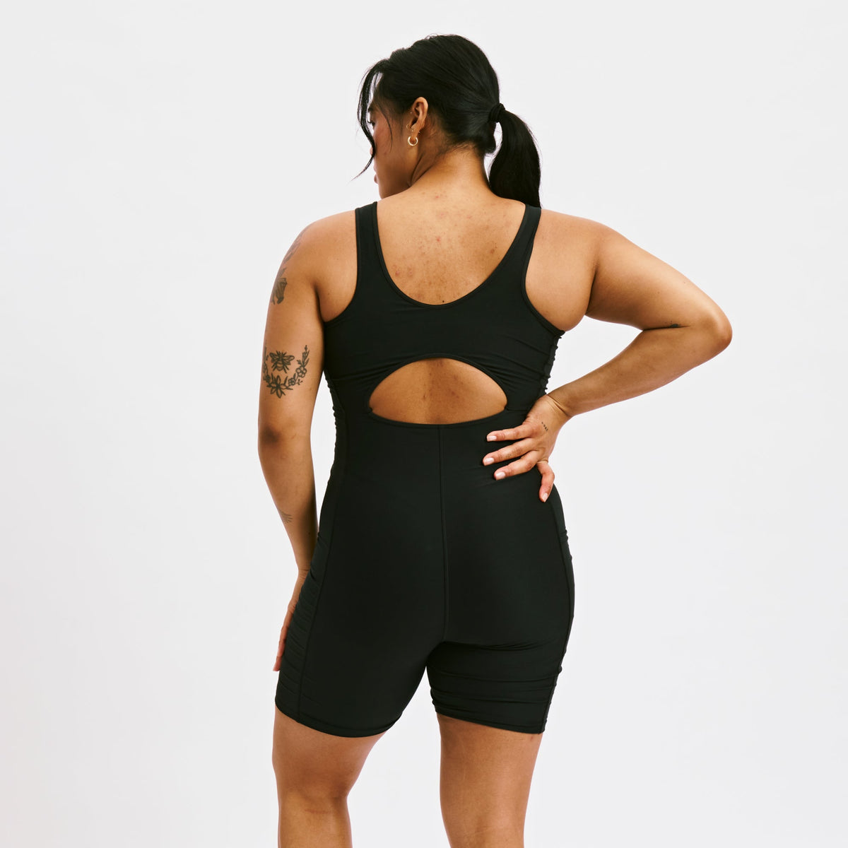 TomboyX Swim 6" Reversible Sleeveless Unisuit - Palm Dreams