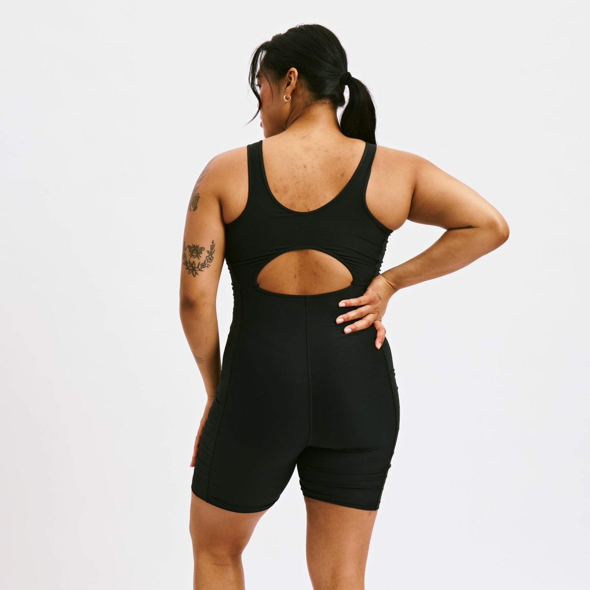 TomboyX Swim 6" Reversible Sleeveless Unisuit - Palm Dreams