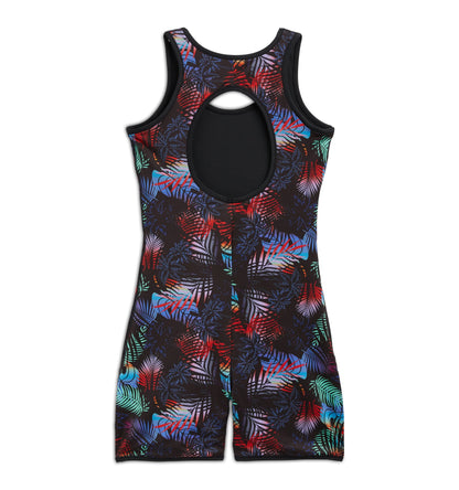 TomboyX Swim 6" Reversible Sleeveless Unisuit - Palm Dreams