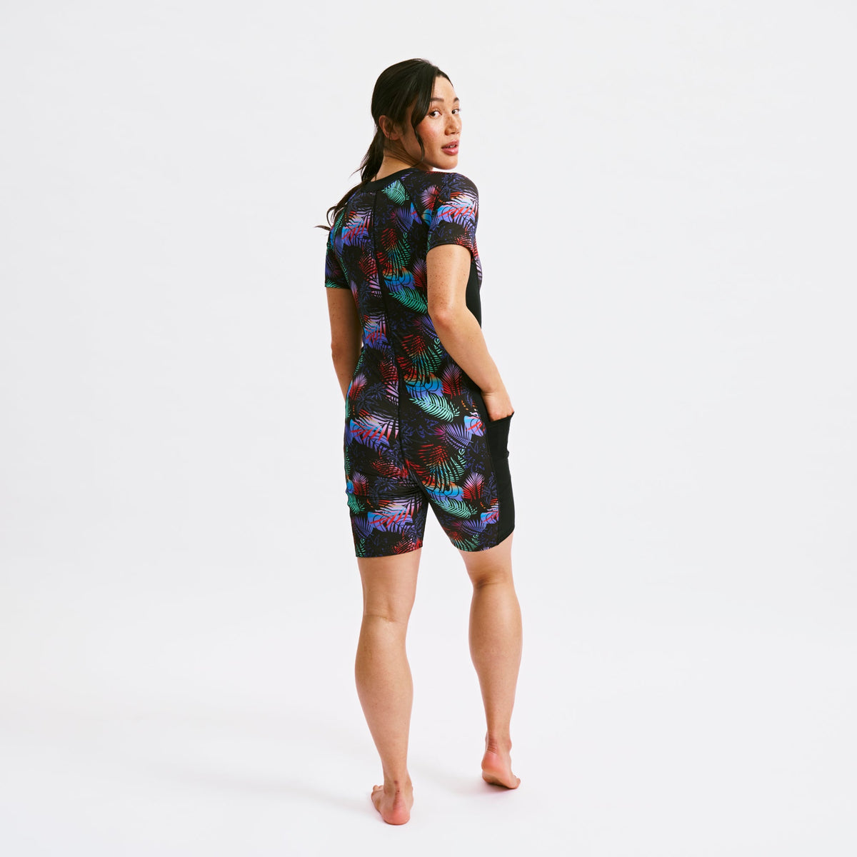 TomboyX Swim 6" Unisuit - Palm Dreams