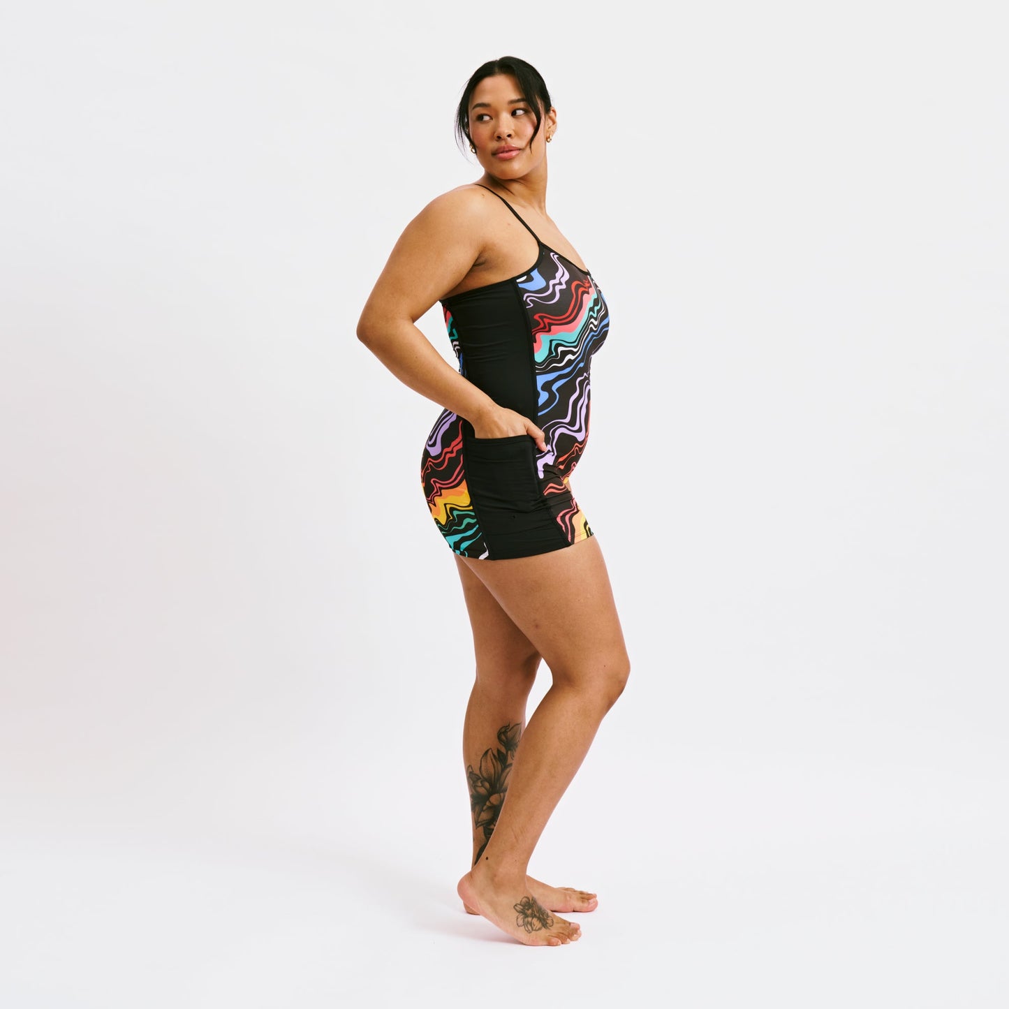 TomboyX Swim 3.5" Skinny Strap Unisuit - Making Waves