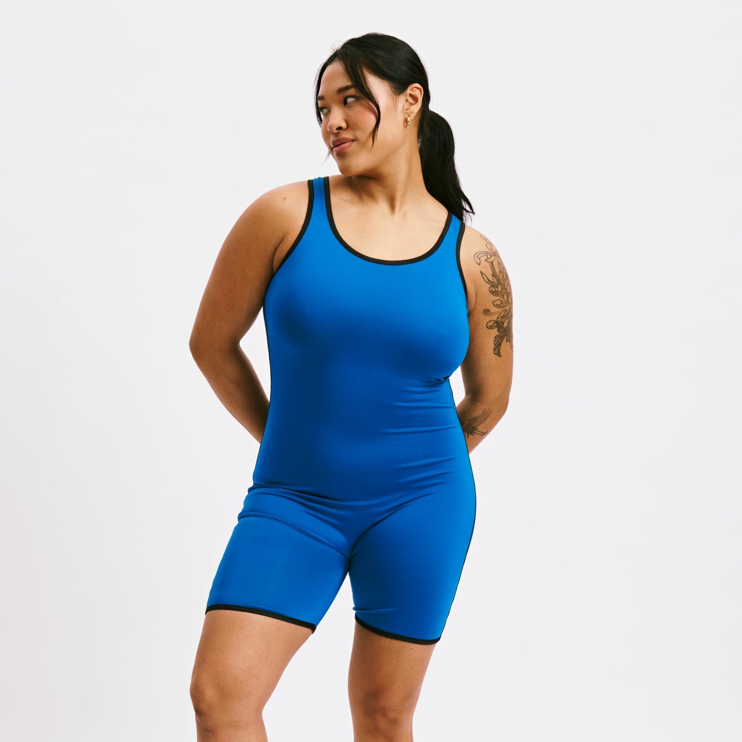 TomboyX Swim 6" Reversible Sleeveless Unisuit - Marina Blue