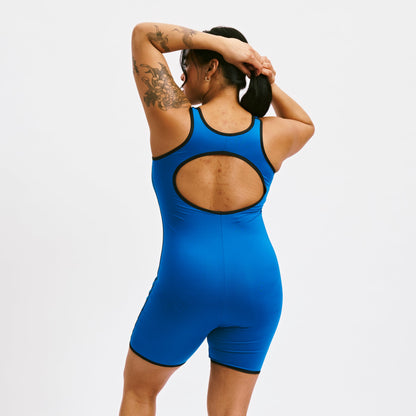 TomboyX Swim 6" Reversible Sleeveless Unisuit - Marina Blue