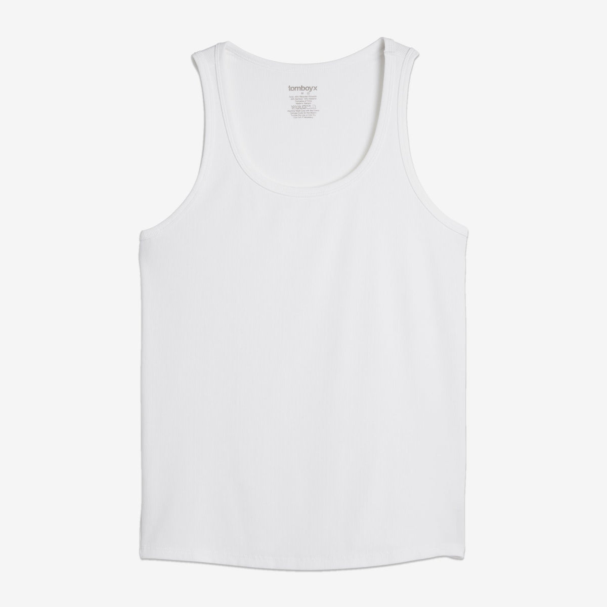 TomboyX Bamboo Rib Power Tank - Bright White