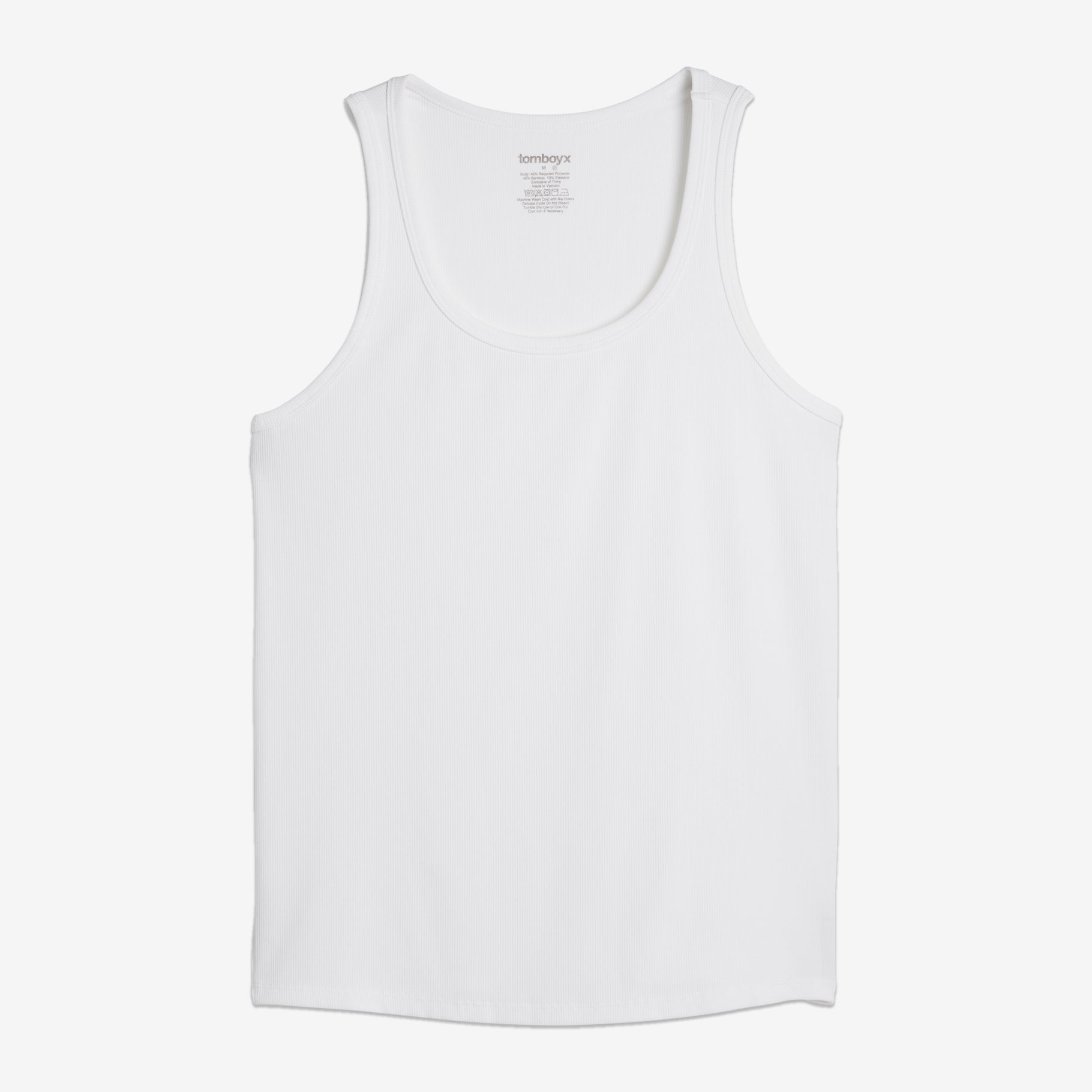 TomboyX Bamboo Rib Power Tank - Bright White