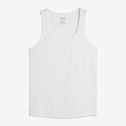 TomboyX Bamboo Rib Power Tank - Bright White