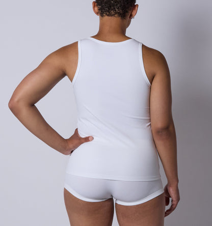 TomboyX Bamboo Rib Power Tank - Bright White