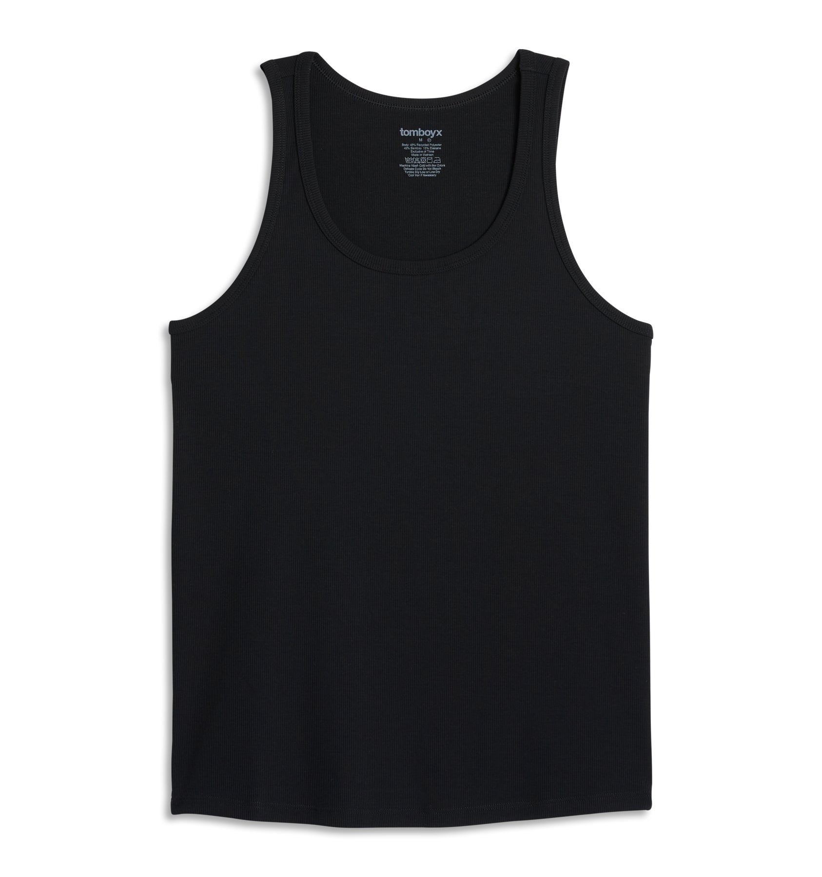 TomboyX Bamboo Rib Power Tank - Black