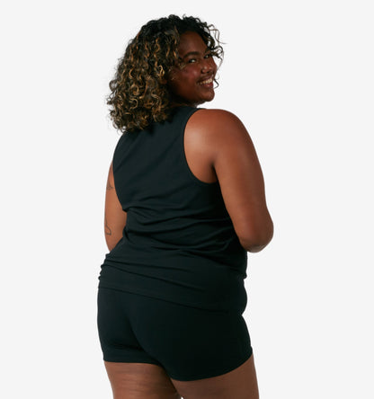 TomboyX Bamboo Rib Power Tank - Black