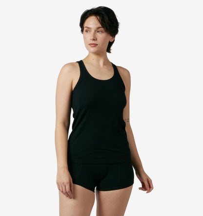 TomboyX Bamboo Rib Power Tank - Black
