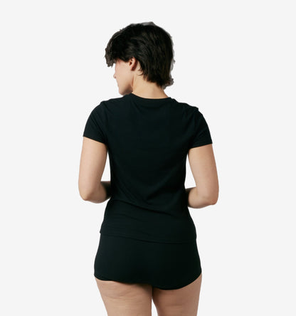 TomboyX Bamboo Rib Short Sleeve Tee - Black
