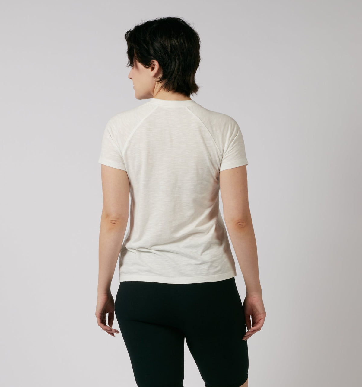 TomboyX Short Sleeve Jersey Slub Raglan Tee - Natural