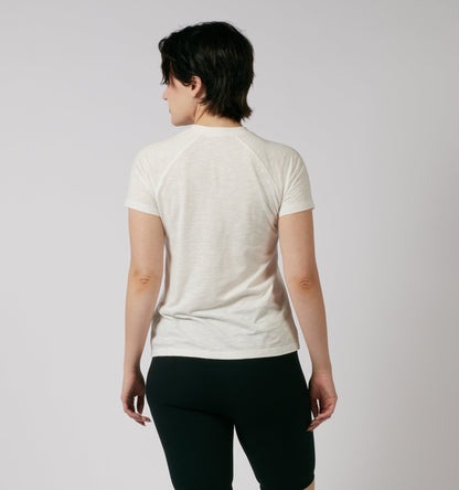 TomboyX Short Sleeve Jersey Slub Raglan Tee - Natural