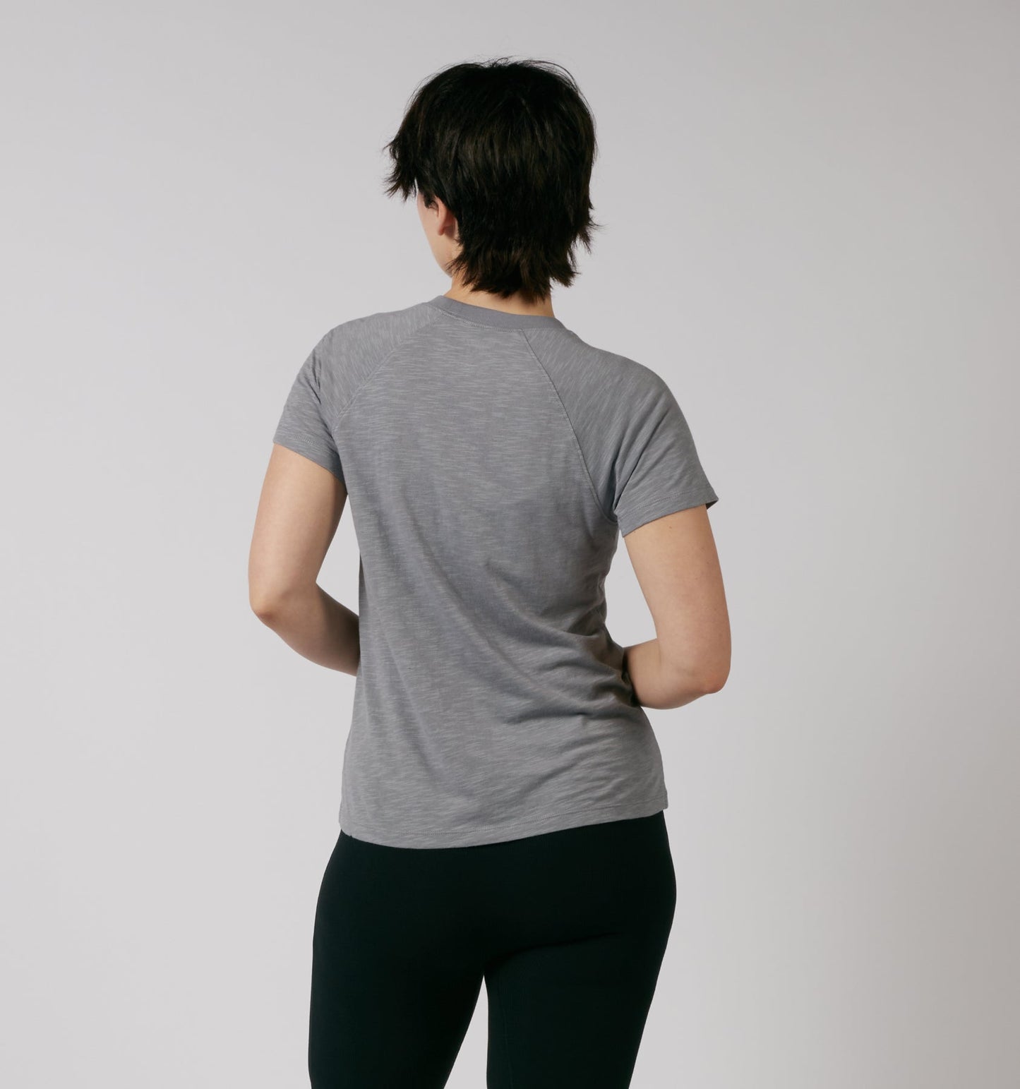 TomboyX Short Sleeve Jersey Slub Raglan Tee - Ultimate Gray