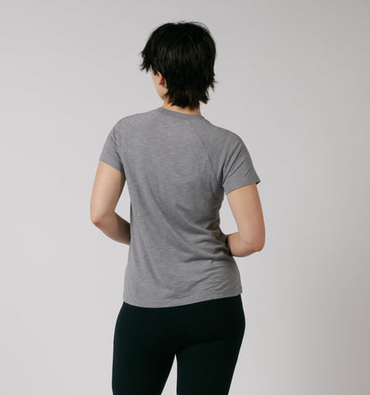 TomboyX Short Sleeve Jersey Slub Raglan Tee - Ultimate Gray