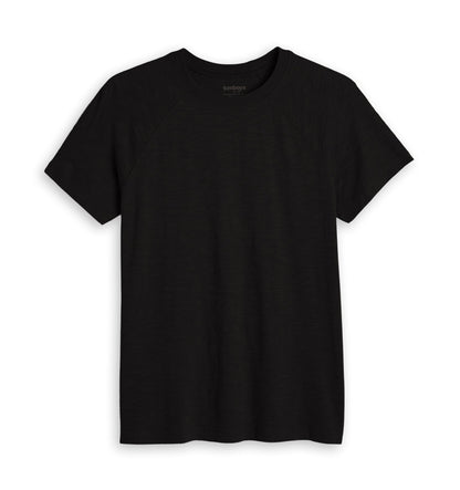 TomboyX Short Sleeve Jersey Slub Raglan Tee - Black