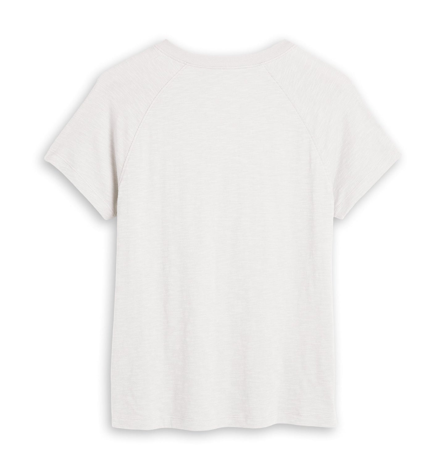 TomboyX Short Sleeve Jersey Slub V Neck Tee - Natural