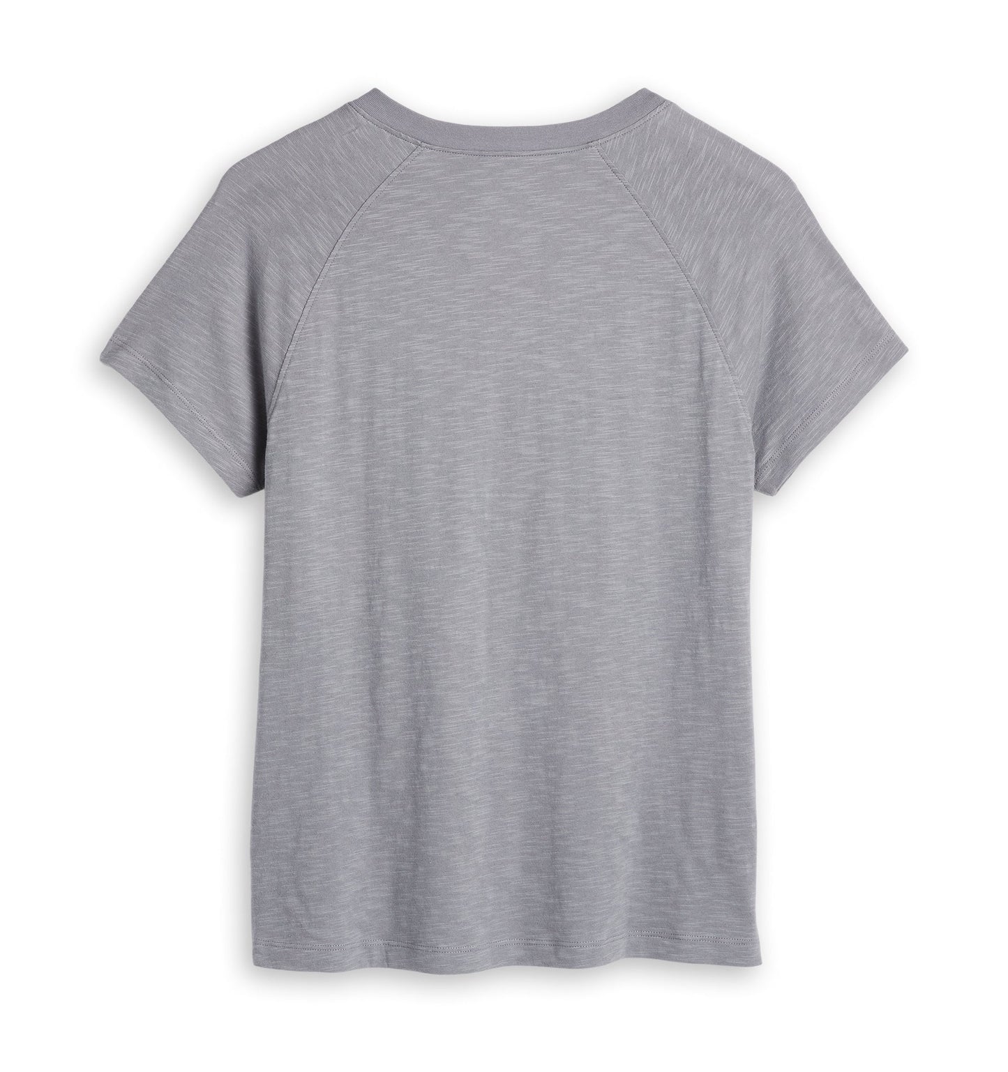 TomboyX Short Sleeve Jersey Slub V Neck Tee - Ultimate Gray