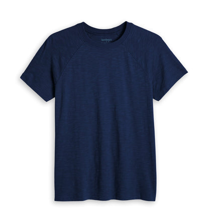 TomboyX Short Sleeve Jersey Slub Raglan Tee - Future Dusk