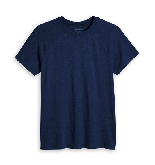 TomboyX Short Sleeve Jersey Slub Raglan Tee - Future Dusk