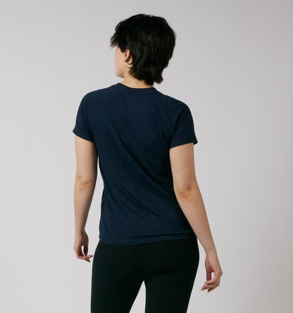 TomboyX Short Sleeve Jersey Slub Raglan Tee - Future Dusk