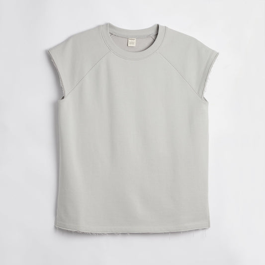 TomboyX French Terry Cut Off Crew - Concrete Gray