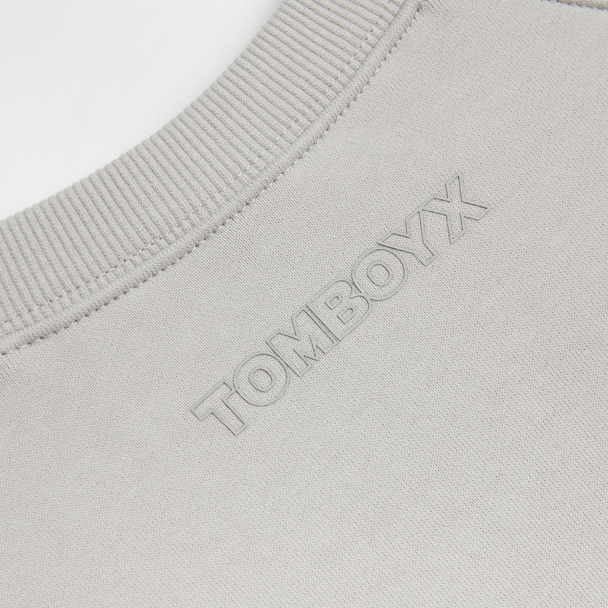 TomboyX French Terry Cut Off Crew - Concrete Gray