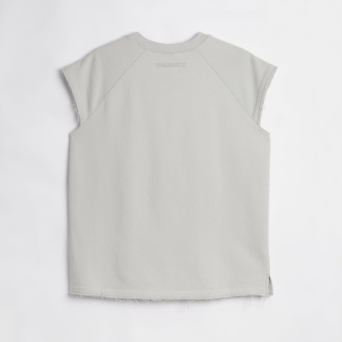 TomboyX French Terry Cut Off Crew - Concrete Gray