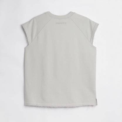 TomboyX French Terry Cut Off Crew - Concrete Gray